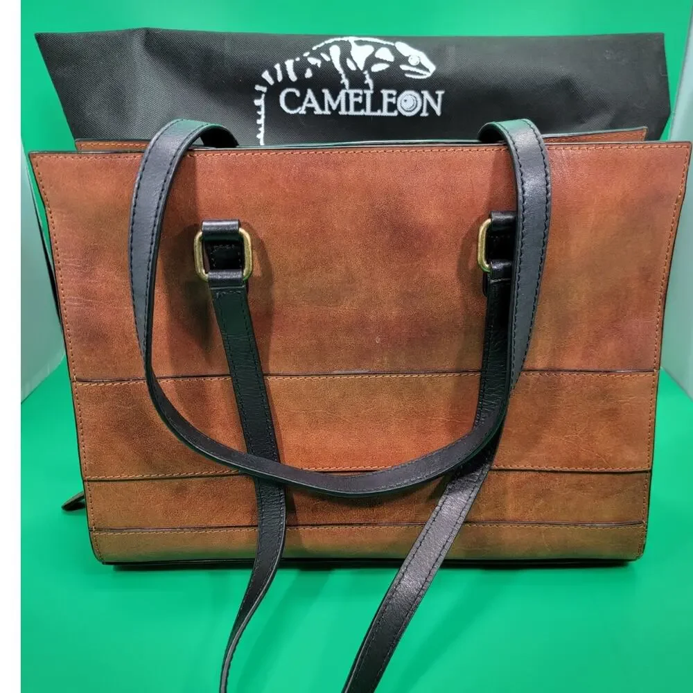 Cameleon Leather Over the Shoulder Concealed Carry Handbag Concealment Bag CCW